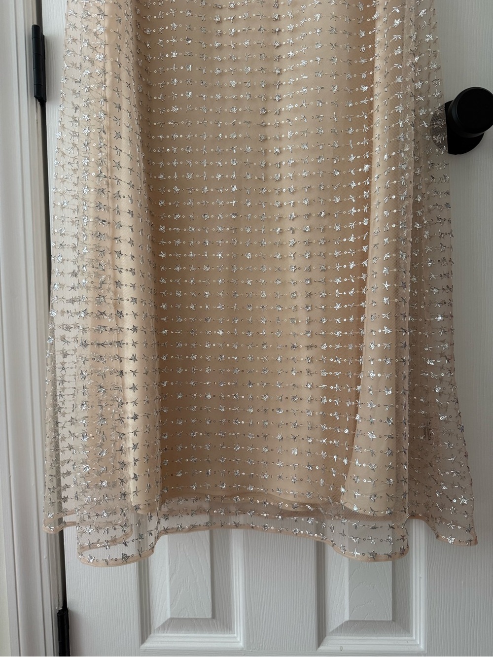 STAUD Aurielle Beaded Tulle Maxi Dress Stardust NEW with tag - Picture 5 of 12